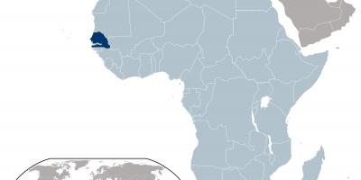 Map of Senegal location on world