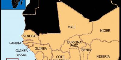 Map of Senegal map west africa