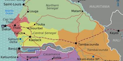 Map of Senegal political
