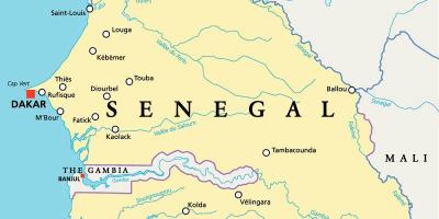 Senegal river africa map